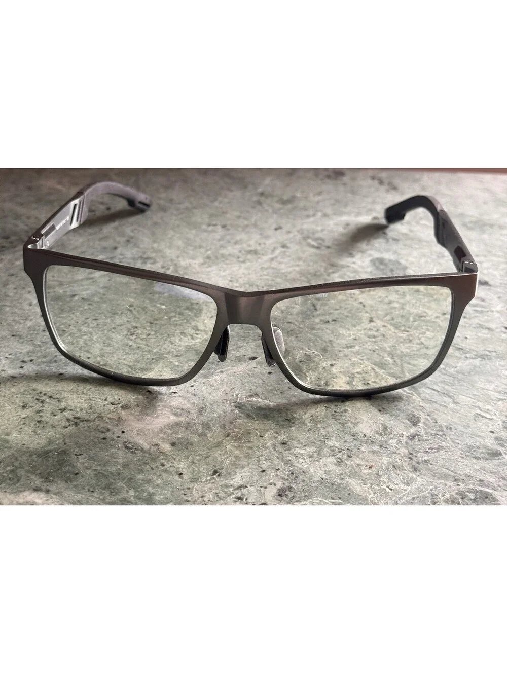 ANYLUV TC4571-2 Grey Blue Light Blocking Glasses Gunmetal Grey Carbon Made Italy